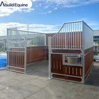 Abuild AB04 Écurie pour chevaux en acier et aluminium avec porte à charnières, design mobile temporaire 3x2.2m