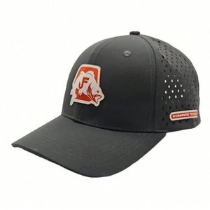 Casquettes personnalisées découpées au laser en gros – Casquette en maille polyester découpée au laser avec patch tissé - Product Image 2