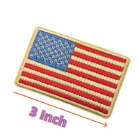 Écussons brodés drapeau américain USA pour sac à dos, thermocollants en feutre non tissé, badges rectangulaires de 3 pouces pour épaulettes