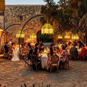 Lampadario Personalizzato per Interni ed Esterni, Paralume a Frange per Feste Natalizie, Lampade a Sospensione Stile Rustico per Casa e <span class=keywords><strong>Ristorante</strong></span>, LED Bianco e Oro - Product Image 3