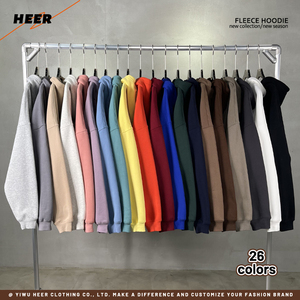Sudadera con capucha de lana de invierno de algodón grueso de alta calidad personalizada 100% algodón de talla grande sudaderas con capucha para hombres - Product Image 3