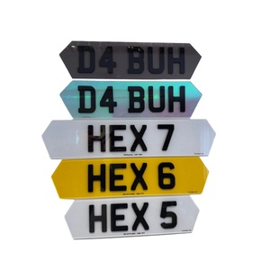 <span class=keywords><strong>Placa</strong></span> <span class=keywords><strong>de</strong></span> Matrícula Hexagonal Personalizada Estilo Reino Unido, Acabado Cromado Acrílico 4D, <span class=keywords><strong>Placa</strong></span> <span class=keywords><strong>de</strong></span> Exhibición para Automóvil, 52x11cm, Grosor <span class=keywords><strong>de</strong></span> 1-1.5mm, OEM - Product Image 4