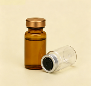 Frascos de vidrio ámbar con cuello de crimpado y tapas metálicas surtidas, botellas pequeñas con protección UV para el almacenamiento de muestras de productos. - Product Image 3