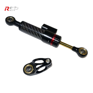 Amortisseur <span class=keywords><strong>de</strong></span> <span class=keywords><strong>direction</strong></span> universel pour moto RSP, en alliage d'aluminium, manchon en fibre <span class=keywords><strong>de</strong></span> carbone, réglage <span class=keywords><strong>de</strong></span> l'amortissement, version courte, fixation par boulons - Product Image 1