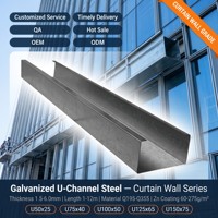 Acier au carbone galvanisé en forme de U, profilés en U, UPN, UPE, Q235, Q355, AISI, ASTM A36, type C, prix usine