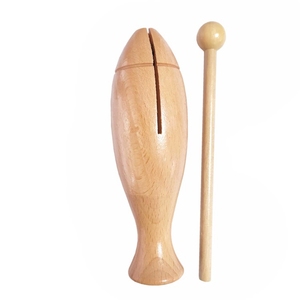 Instrument de percussion en bois en gros, bloc de percussion en bois portatif avec baguette pour l'enseignement Orff en maternelle - Product Image 3