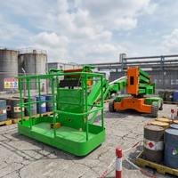 Nacelle élévatrice articulée mobile 20m à bras télescopique, plateforme de travail aérien électrique hydraulique en acier au manganèse certifiée CE