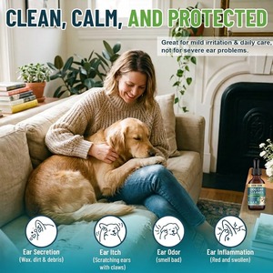 Limpiador de Oídos para Perros, <span class=keywords><strong>Gotas</strong></span> para Oídos con Aceite de Oliva Ozonizado y Equinácea, Sin Alcohol, para Perros y Gatos, 60 ml, Totalmente Natural - Product Image 3