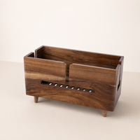 Boîte de gestion de câbles en bois d'acacia, organiseur de câbles en bois pour dissimuler les multiprises, les câbles électriques, les câbles de télévision, les câbles sous le bureau