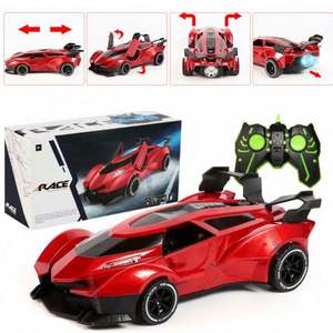 Coche RC de Derrape con Luces, 100 km/h, 4x4, Alta Velocidad, Recargable, Mini Coche RC de Juguete con Puertas que se Abren para Niños - Product Image 4
