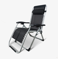 Chaise d'extérieur de patio avec dossier réglable à 168 ° chaise longue pliante piscine pont lit lit camping