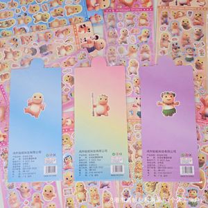 Autocollants de dessins animés MilkDragon découpés au laser avec film pailleté pour journalisation et emballage cadeau - Product Image 4