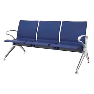 Sillas de espera Ausnutria JH2817DZ con estructura de acero y pasamanos para uso en hospitales, escuelas y exteriores. - Product Image 1