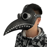 Offre Spéciale 2025 Fête Halloween Mascarade Masques Moyen Âge Peste Médecin Masque Blanc Noir Orange