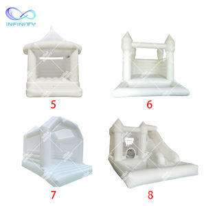 Casa gonfiabile bianca di rimbalzo di salto dell'aria gonfiabile del castello rimbalzante bianco dei buttafuori di nozze dei bambini commerciali per paty - Product Image 2