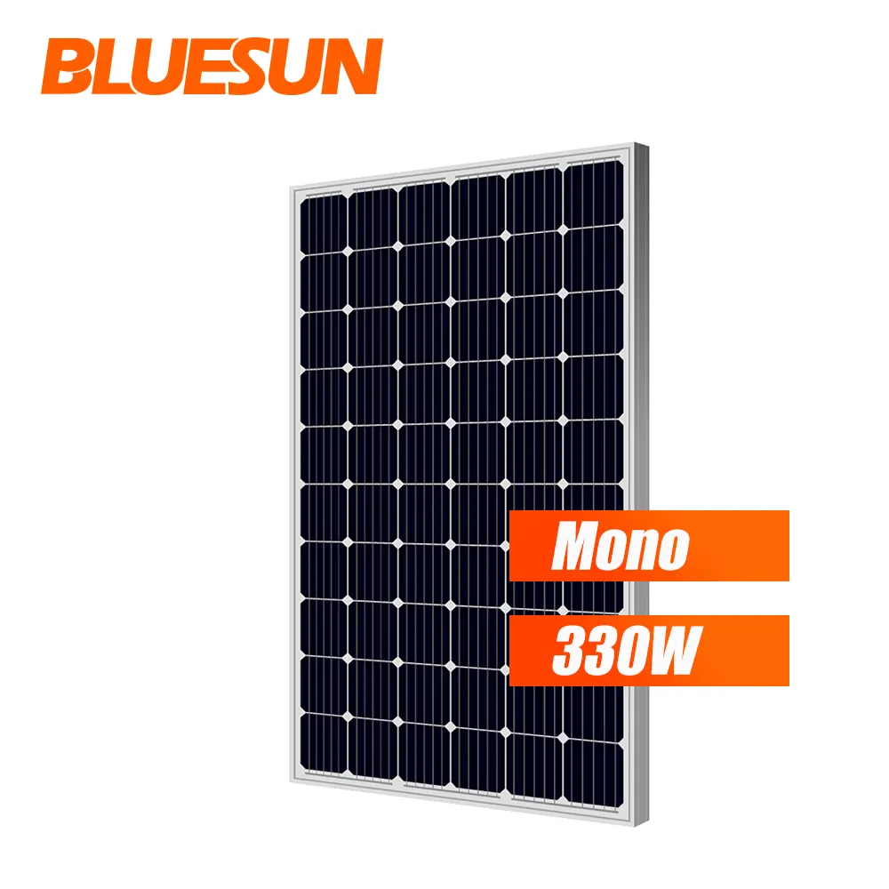 Bluesun أحادي البلورية لوحة للطاقة الشمسية 295w 300w 305w 310w 315w 320w 325w 330w لوحة طاقة شمسية سعر