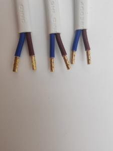 Cable <span class=keywords><strong>de</strong></span> Alimentación con Doble Aislamiento <span class=keywords><strong>de</strong></span> PVC y Cobre Puro <span class=keywords><strong>de</strong></span> 2x0.75mm², Estándar Europeo, 0.15M, Terminal Tipo <span class=keywords><strong>Diente</strong></span> <span class=keywords><strong>de</strong></span> Tiburón, Un Extremo Estañado - Product Image 3