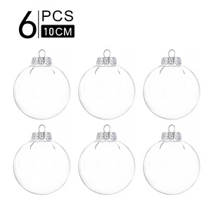 Southpeak Handmade High Quality Clear <b>Plastic</b> Christmas Ball Ornaments with Aluminum Caps for <b>Tree</b> Home Store Window Display - Product Image 3
