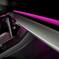 Kit de Luces Ambientales RGB con Alimentación USB para Tesla Model 3/Y, Tiras de Luces LED Interiores Controladas por Aplicación