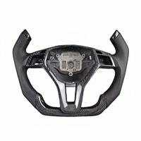 Volant en cuir et fibre de carbone pour Mercedes Benz Classe A/Classe C/Classe E F1 Racing W205/W204/W218/W212/GLK