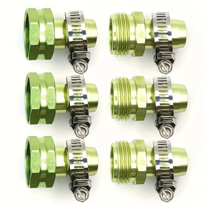Connecteurs de réparation de tuyaux 3/4 pouce en laiton fileté forgé, durables, pour tuyaux d'arrosage de jardin - Product Image 1