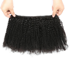 Extensions de <span class=keywords><strong>Cheveux</strong></span> Humains Naturels Vierges Bouclés Afro Kinky Indiens Bruts 4B 4C 100% Doux, Tissage de <span class=keywords><strong>Cheveux</strong></span> Humains en Paquets - Product Image 2