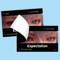 Boîte mystère personnalisée à révélation partielle avec photocard découpé à l'emporte-pièce en papier photo holographique pour cadeau surprise et échange de cartes Kpop