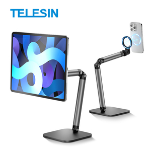 Support de téléphone de bureau Telesin, rotation à 360°, support réglable pour la diffusion vidéo <span class=keywords><strong>en</strong></span> direct, support de téléphone de bureau magnétique <span class=keywords><strong>en</strong></span> aluminium - Product Image 2