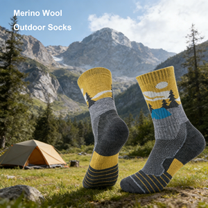 Chaussettes d'hiver en laine mérinos pour le sport, confortables, chaudes, épaisses, pour le <span class=keywords><strong>ski</strong></span>, la randonnée, <span class=keywords><strong>de</strong></span> haute qualité, en gros - Product Image 1