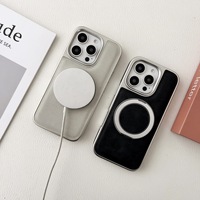 Hülle für iPhone 16 Pro Max 360° Drehbar, Metall Magnetisch, Leder-Cover für 15 Plus 14 13, Stoßfest mit Auto-Halterungsring