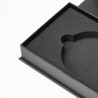 Boîte en papier cadeau magnétique de luxe avec logo personnalisé boîte en carton rigide recyclable pour fournitures médicales avec insertion en éponge