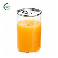 Bouteille en PET transparente de 250 ml à large ouverture, pot en plastique avec bouchon à vis en aluminium, impression UV pour les boissons