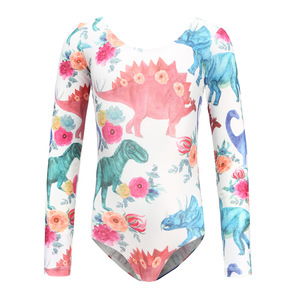 Adorable justaucorps de danse pour enfants, imprimé animal, vêtements de <span class=keywords><strong>gymnastique</strong></span> pour enfants, vêtements de danse en spandex pour filles - Product Image 1