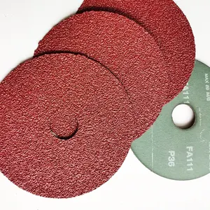 WELLDON 4inch 4.5inch 7inch sanding fiber disc polishing pad aluminum oxide sandpaper disc