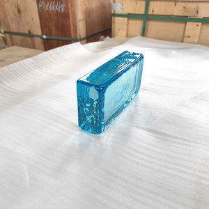 Brique de verre rectangulaire transparente moderne <span class=keywords><strong>Art</strong></span> Déco 200*100*50mm, bloc de verre fusionné à chaud pour salle de bain, hôtel, hall - Product Image 3