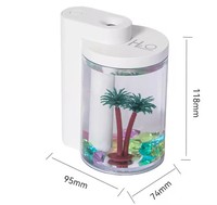Humidificateur d'air 260ML, humidificateur USB créatif avec lumière nocturne à 7 couleurs, humidificateur ultrasonique, diffuseur d'arômes
