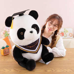 Profesor Panda dan Penguin mainan mewah wisuda bertema poliester lembut dengan katun PP berisi hadiah sempurna untuk siswa - Product Image 3