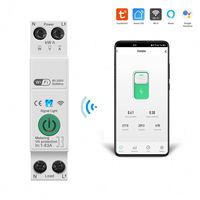 API TUYA WiFi Smart 1-63A Disjoncteur miniature intelligent avec télécommande sans fil, mesure de tension et de puissance, protection contre les surintensités