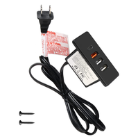 Multiprise encastrable 4 ports USB avec chargeur USB-C intégré pour bureau et table