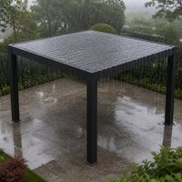178 Model Gazebo Besi Aluminium Outdoor dengan Sambungan Ganda Baut dan Gesper, Komponen Pra-Rakit, Pemasangan Cepat, Pergola