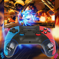 Manette de jeu sans fil HS-SW562 bleue et rouge avec interrupteur Pro pour console NS Switch Lite OLED, manette de jeu, joystick avec touche TURBO