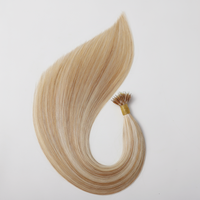 Extensions capillaires Nano Tip Premium en cheveux humains vierges russes Remy, double épaisseur, extensions à anneaux Nano, mèches blondes