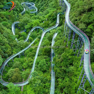 Personnalisé excitant frisson montagne attraction extérieur grand long verre toboggan aquatique Skyslide montagnes russes - Product Image 3