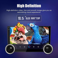 Écran LCD de navigation Android 10,1 pouces monté sur le pare-brise, mains libres, CarPlay sans fil, émetteur FM, lecteur CD, caméra de recul, TV