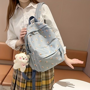 Sac à dos d'école en nylon décontracté Adolescent Collège Floral Étudiant École Sac à dos pour filles - Product Image 5