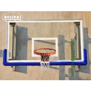 Système de panier de <span class=keywords><strong>basket</strong></span> <span class=keywords><strong>mural</strong></span> robuste fixe, non réglable en hauteur, avec <span class=keywords><strong>panneau</strong></span> arrière en verre trempé 72x42 - Product Image 1