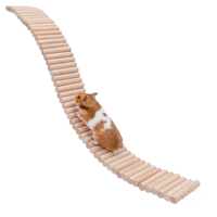 Tangga Kayu Tahan Air DIY untuk Hewan Kecil seperti Hamster, Tikus, dan Gerbil, Dapat Digunakan Sebagai Perlengkapan Hewan Peliharaan