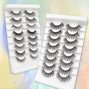 Fabbrica diretta 3D fatto a mano soffice capelli sintetici ciglia 8 paia di strisce complete Set di strumenti di bellezza per il trucco all'ingrosso - Product Image 2