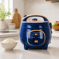 1,8L Mini-Reiskocher 300W Kleiner Elektrischer Reiskocher mit Warmhaltefunktion für Zuhause, Wohnheim und Apartment