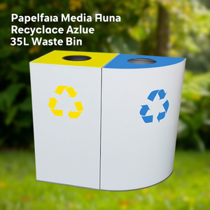 Pattumiera a Mezzaluna Blu per Riciclaggio 35 L - Product Image 3